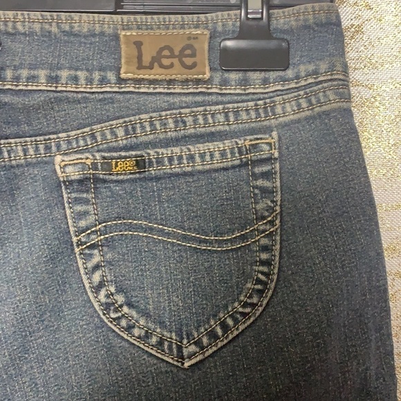 LEE Dark Blue Wash Super Low Rise Women’s Jeans Size 32 - Picture 10 of 15
